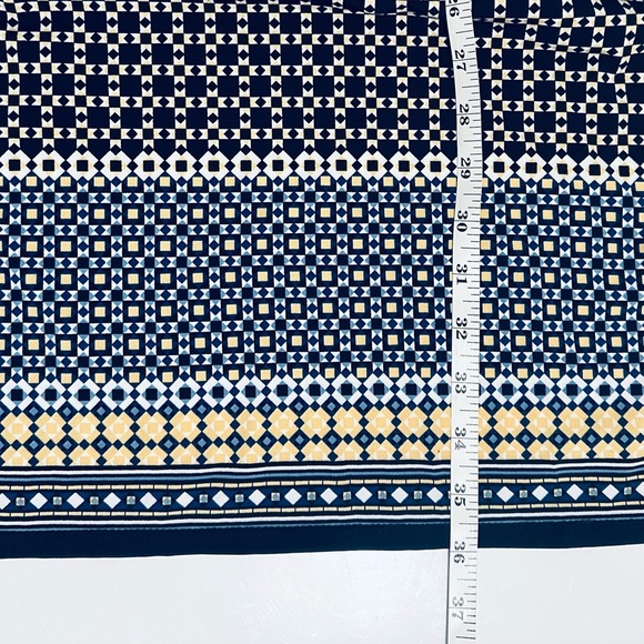 Max Studio NWT Geometric Sheath Midi Dress, Women’s Size Small, Pleated Skirt - Picture 10 of 16